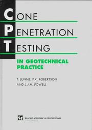 Cover of: Cone Penetration Testing in Geotechnical Practice