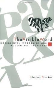 Cover of: The Visible Word: Experimental Typography and Modern Art, 1909-1923