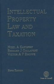 Cover of: Intellectual property law and taxation