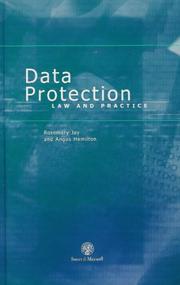 Cover of: Data protection by Rosemary Jay