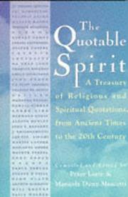 Cover of: The Quotable Spirit by Peter Lorie, Manuela Dunn-Mascetti, Manuela Dunn Mascetti