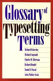 Cover of: Glossary of typesetting terms by Richard Eckersley ... [et al.].