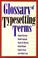 Cover of: Glossary of typesetting terms