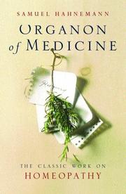 Cover of: Organon of Medicine by Samuel Hahnemann