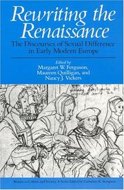 Cover of: Rewriting the Renaissance by edited by Margaret W. Ferguson, Maureen Quilligan, and Nancy J. Vickers.