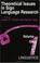 Cover of: Theoretical Issues in Sign Language Research, Volume 1