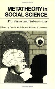 Cover of: Metatheory in social science by edited by Donald W. Fiske and Richard A. Shweder.