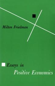 Cover of: Essays in Positive Economics (Phoenix Books) by Milton Friedman