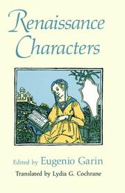 Cover of: Renaissance Characters