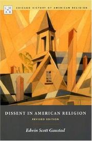 Cover of: Dissent in American Religion by Edwin S. Gaustad