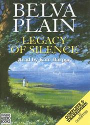 Cover of Legacy of Silence (Jenny Cain Mysteries) by Belva Plain
