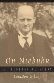Cover of: On Niebuhr by Langdon Brown Gilkey