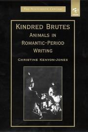 Cover of: Kindred brutes: animals in Romantic period writing