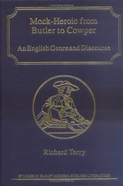 Mock-heroic from Butler to Cowper by Richard Terry