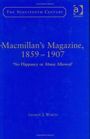 Cover of: Macmillan's magazine, 1859-1907 by George J. Worth