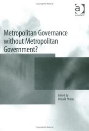 Cover of: Metropolitan Governance Without Metropolitan Government?