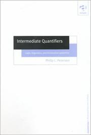 Cover of: Intermediate Quantifers (Ashgate New Critical Thinking in Philosophy)