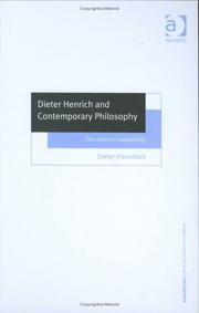 Cover of: Dieter Henrich and Contemporary Philosophy: The Return to Subjectivity (Ashgate New Critical Thinking in Philosophy)