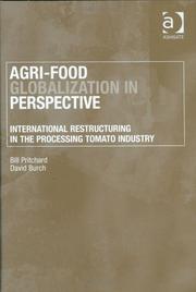 Cover of: Agri-Food Globalization in Perspective by Bill Pritchard, David Burch