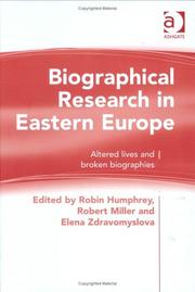 Cover of: Biographical research in Eastern Europe | 