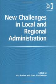 Cover of: New Challenges in Local and Regional Administration