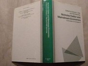 Cover of: Nicholas Kaldor and Mainstream Economics: Confrontation or Convergence?