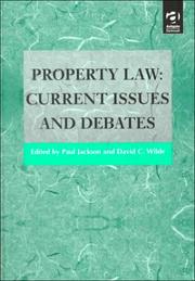 Cover of: Property law: current issues and debates