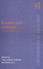Cover of: Crime And Culture: An Historical Perspective (Advances in Criminology)