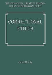 Cover of: Correctional ethics