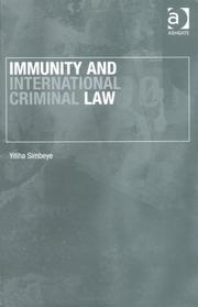 Cover of: Immunity And International Criminal Law by Yitiha Simbeye