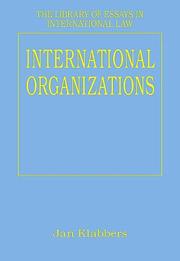 Cover of: International organizations by edited by Jan Klabbers.