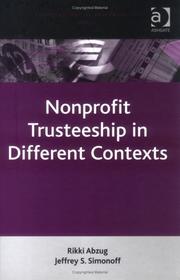 Cover of: Nonprofit trusteeship in different contexts