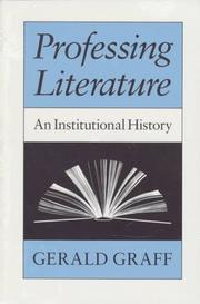 Cover of: Professing Literature by Gerald Graff