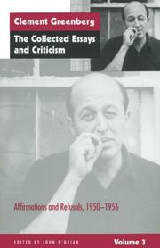 Cover of: The Collected Essays and Criticism, Volume 3 by Clement Greenberg