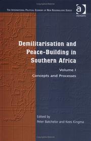 Cover of: Demilitarisation and Peace-Building in Southern Africa by 
