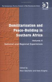 Cover of: Demilitarisation and Peace-Building in Southern Africa by 