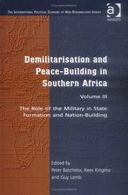 Cover of: Demilitarisation and peace-building in southern Africa | 