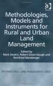 Cover of: Methodologies, Models, and Instruments for Rural and Urban Land Management (International Land Management Series)