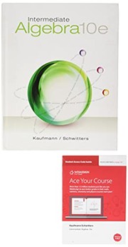 Cover of: Bundle: Intermediate Algebra, 10th + WebAssign Printed Access Card for Kaufmann/Schwitters' Intermediate Algebra, Single-Term