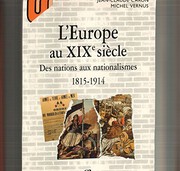 Cover of: L' Europe au XIXe siècle: des nations aux nationalismes, 1815-1914
