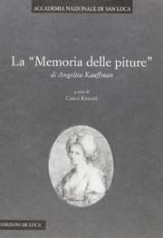 Cover of: La "Memoria delle piture" [sic] by Angelica Kauffmann