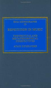 Cover of: Repetition in Music: Theoretical and Metatheoretical Perspectives (Royal Musical Association Monographs) (Royal Musical Association Monographs) (Royal Musical Association Monographs)