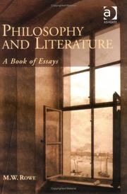 Cover of: Philosophy and literature by M. W. Rowe