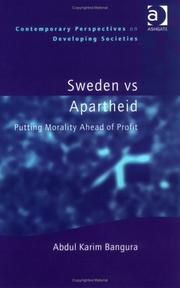 Cover of: Sweden vs Apartheid: Putting Morality Ahead of Profit (Contemporary Perspectives on Developing Societies)