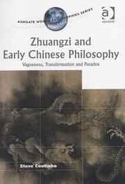 Cover of: Zhuangzi and Early Chinese Philosophy: Vagueness, Transformation and Paradox (Ashgate World Philosophies Series) (Ashgate World Philosophies Series) (Ashgate World Philosophies Series)