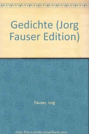 Cover of: Jörg Fauser [Edition]