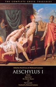 Cover of: Aeschylus I: Oresteia (The Complete Greek Tragedies)