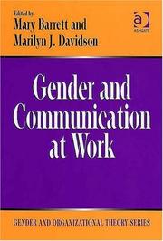 Cover of: Gender and communication at work by edited by Mary Barrett and Marilyn J. Davidson.
