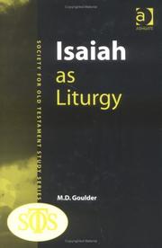 Cover of: Isaiah As Liturgy (Society for Old Testament Study) (Society for Old Testament Study) (Society for Old Testament Study)