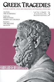 Cover of: Greek tragedies | 